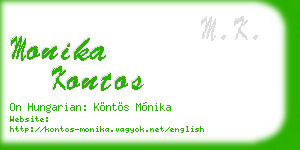 monika kontos business card