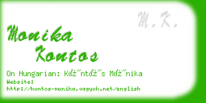 monika kontos business card
